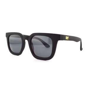 RKT Brodie sunglasses, black frame with dark gray lenses.