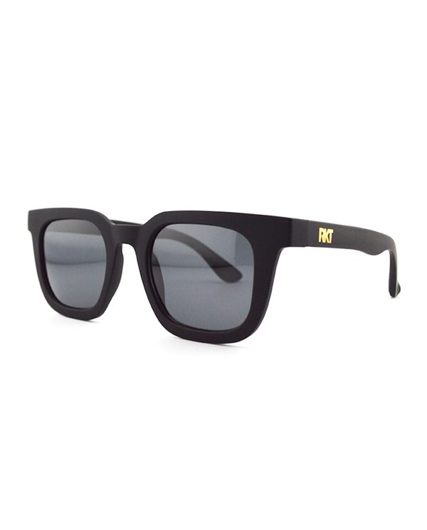 RKT Brodie sunglasses, black frame with dark gray lenses.