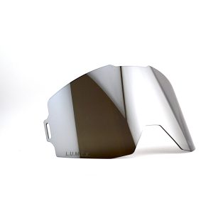 L.U.M.E.X. mirrored motocross goggle silver smoke lens